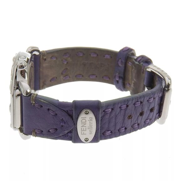 FENDI Celeria Watches 8400M White shellDial Stainless Steel/Embossed Leath... - Picture 4 of 8